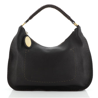Fendi Selleria Hobo Grainy Leather Large