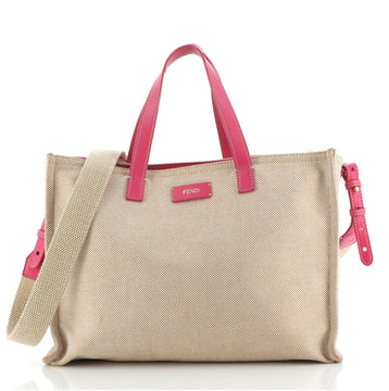 Fendi Simply Convertible Shopping Tote Canvas Medium