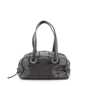 Chanel Square Stitch Shoulder Bag Quilted Caviar Medium