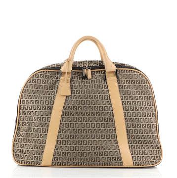 Fendi Vintage Zip Around Duffle Bag Zucchino Canvas Large