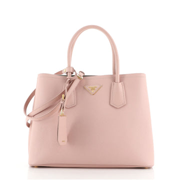 Prada Cuir Double Tote Saffiano Leather Small