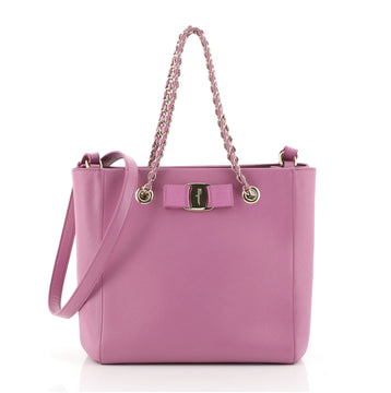Salvatore Ferragamo Melike Tote Saffiano Leather Mini