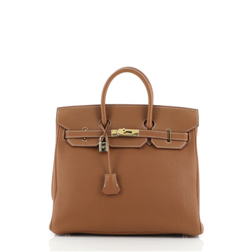 Hermes HAC Birkin Bag Brown Togo with Gold Hardware 32