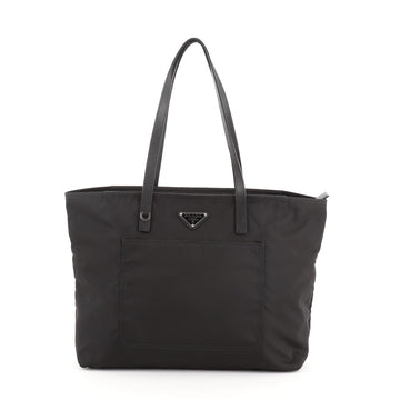 Prada Front Pocket Zip Tote Tessuto with Leather Medium