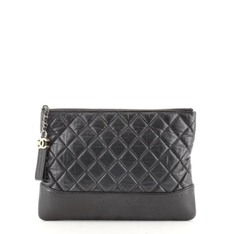 Chanel Gabrielle O Case Clutch Quilted Aged Calfskin Medium