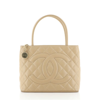 Chanel Medallion Tote Quilted Caviar