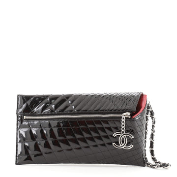 Chanel Kaleidoscope Clutch Quilted Patent Medium