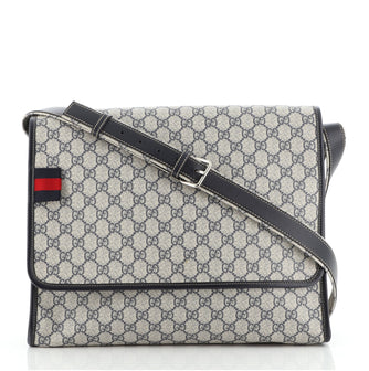 Gucci Web Loop Messenger GG Coated Canvas Large