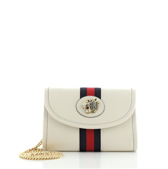 Gucci Rajah Web Chain Shoulder Bag Leather Mini