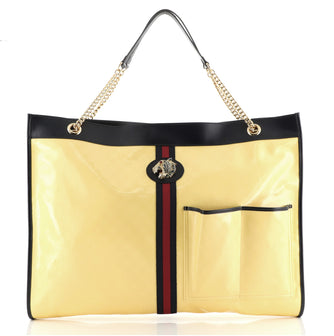 Gucci Rajah Chain Tote GG Coated Canvas XL
