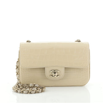 Chanel Classic Single Flap Bag Alligator Mini