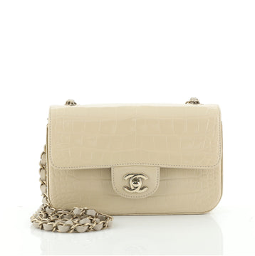 Chanel Classic Single Flap Bag Alligator Mini