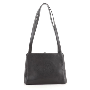 Chanel Vintage CC Frame Shoulder Bag Caviar Small