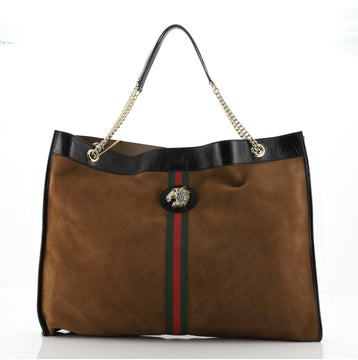 Gucci Rajah Chain Tote Suede XL