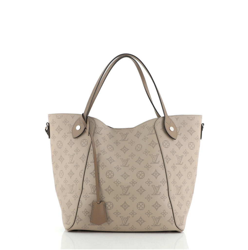 Louis Vuitton Hina Handbag Mahina Leather mm Neutral