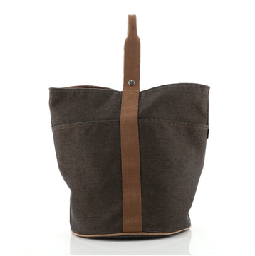 Hermes Saxo Handbag Toile GM
