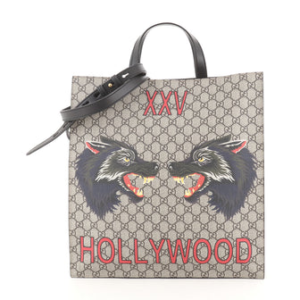 Gucci Convertible Soft Open Tote Printed GG Coated Canvas Tall