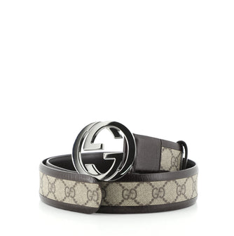 Gucci Interlocking G Belt GG Coated Canvas Wide