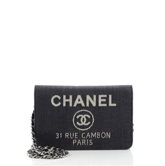 Chanel Deauville Wallet on Chain Denim