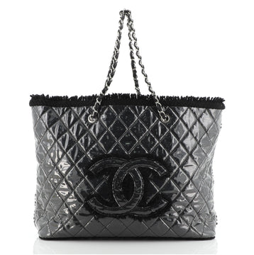 Chanel Funny Tweed Tote Quilted Vinyl Large