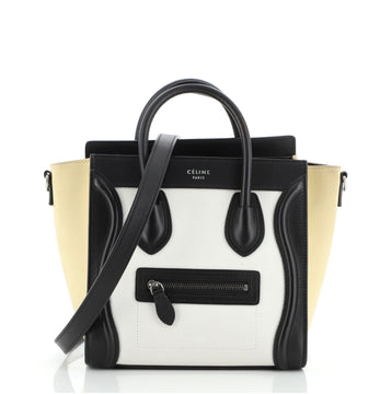 Celine Tricolor Luggage Bag Leather Nano