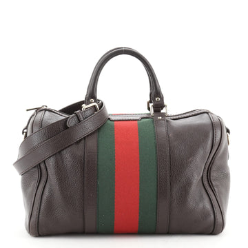 Gucci Vintage Web Boston Bag Leather Medium