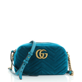 Gucci GG Marmont Shoulder Bag Matelasse Velvet Small