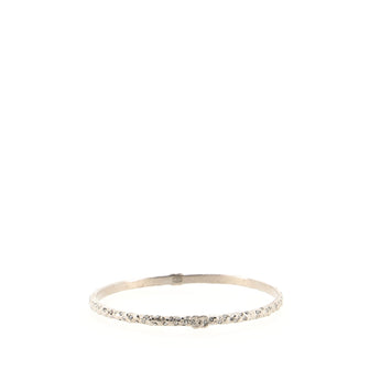 Chanel CC Bangle Bracelet Crystal Embellished Metal Extra Narrow