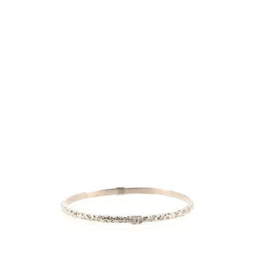 Chanel CC Bangle Bracelet Crystal Embellished Metal Extra Narrow