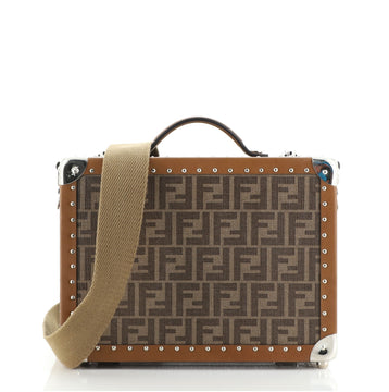 Fendi Rigid Suitcase Zucca Canvas with Leather Small