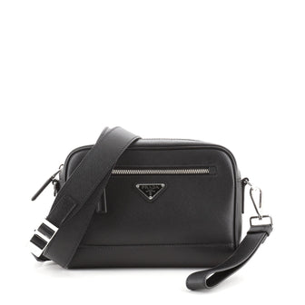 Prada Convertible Zip Crossbody Bag Saffiano Leather Small