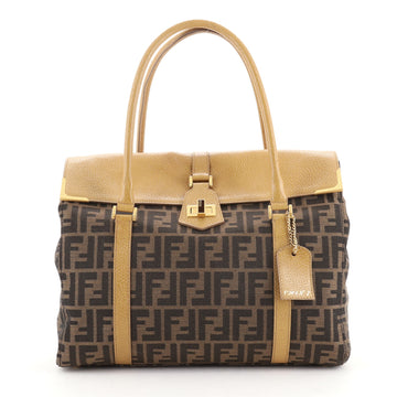 Fendi Classico No. 2 Satchel Zucca Canvas and Leather