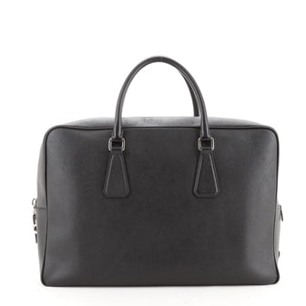 Prada Zip Around Briefcase Saffiano Leather Large