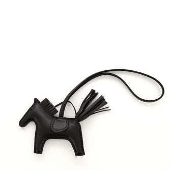 Hermes So Black GriGri Rodeo Bag Charm Leather PM
