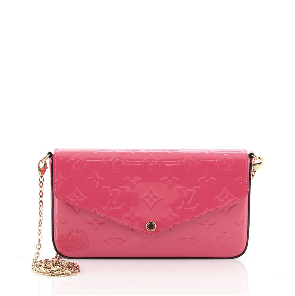 Glossy Lv Pink Clutch Louis Vuitton Felicie Pochette Monogram