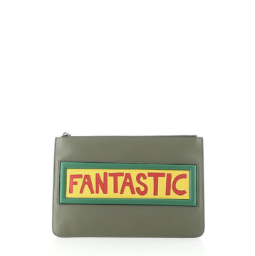 Fendi Vocabulary Clutch Patchwork Leather Medium