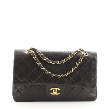 Chanel Vintage Classic Double Flap Bag Quilted Lambskin Medium