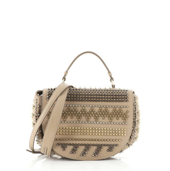 Christian Louboutin Panettone Messenger Bag Spiked Leather