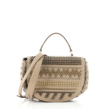 Christian Louboutin Panettone Messenger Bag Spiked Leather