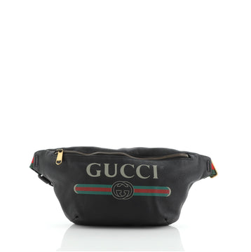 Gucci Logo Belt Bag Printed Leather Medium