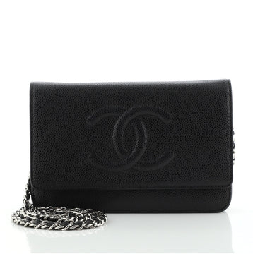 Chanel Timeless Wallet on Chain Caviar