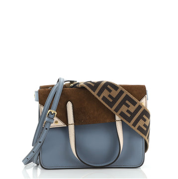Fendi Flip Grace Convertible Tote Leather with Suede Mini