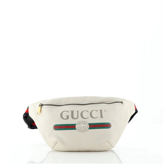 Gucci Logo Belt Bag Printed Leather Medium