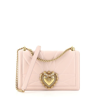 Dolce & Gabbana Devotion Crossbody Bag Quilted Leather Medium