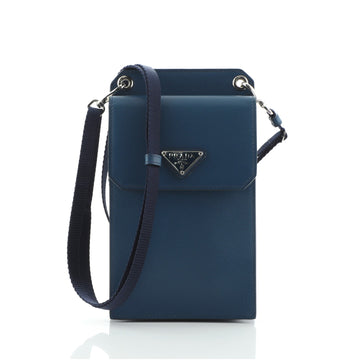 Prada Phone Holder Crossbody Bag Saffiano Leather