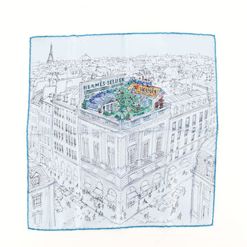Hermes Jardin Sur Le Toit Gavroche Scarf Printed Silk 45