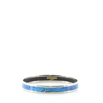 Hermes Bangle Bracelet Printed Enamel Narrow