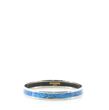 Hermes Bangle Bracelet Printed Enamel Narrow
