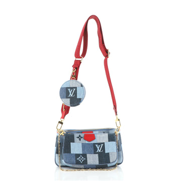 Louis Vuitton Multi Pochette Accessoires Damier and Monogram Patchwork Denim