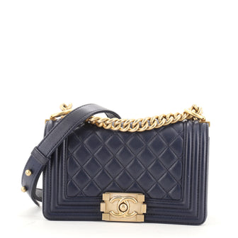 Chanel Boy Flap Bag Quilted Lambskin Small